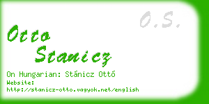 otto stanicz business card